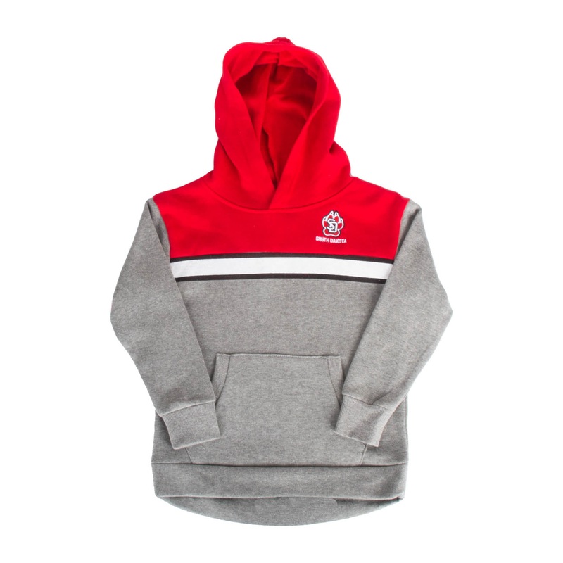 Colosseum Girl’s Gray w/ Red Longer Hoodie XS