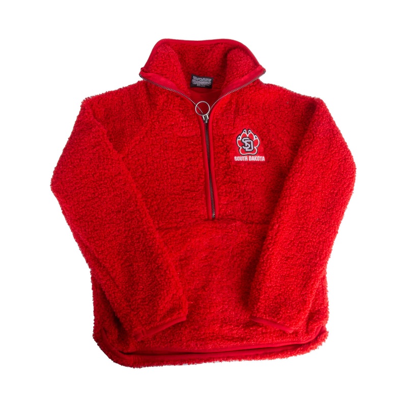 Colosseum Girl’s Red Quarter Zip Fleece Jacket XS