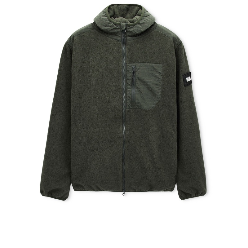 Sharrock Polar Fleece Hoodie Black Forest Green XS Black Forest