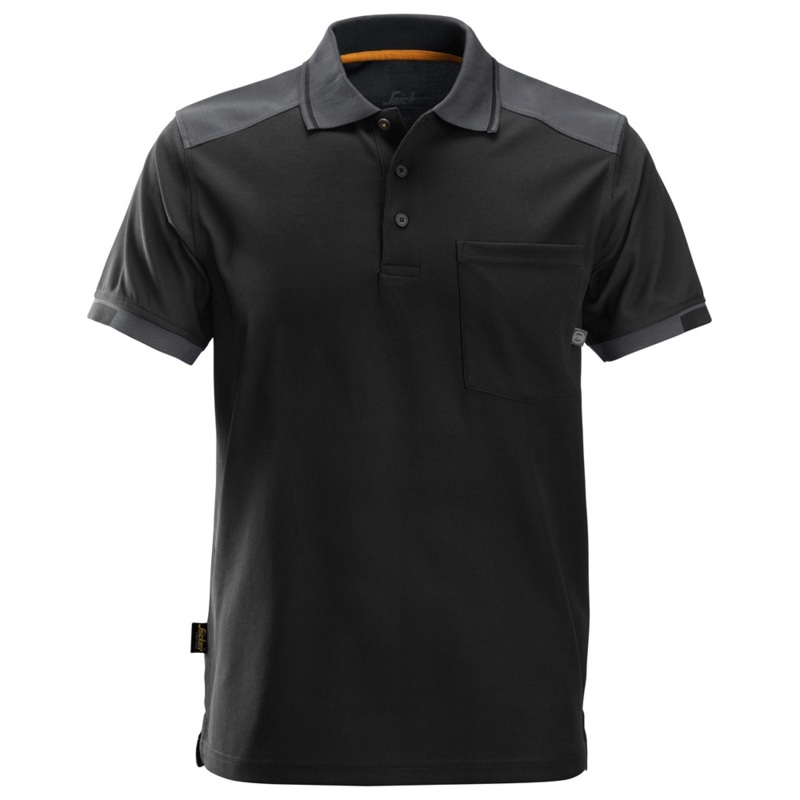 Snickers 2701 AllroundWork 37.5 Tech Reinforced Polo Shirt Various Colours Black / Steel Grey 2XL