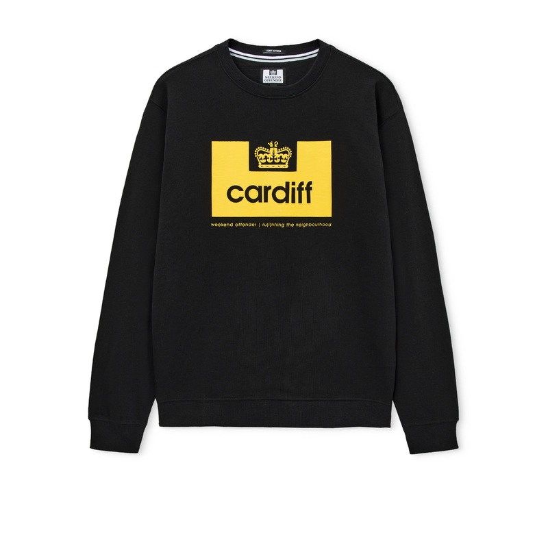 City Series 2 Cardiff Sweatshirt Black/Yellow XS Black