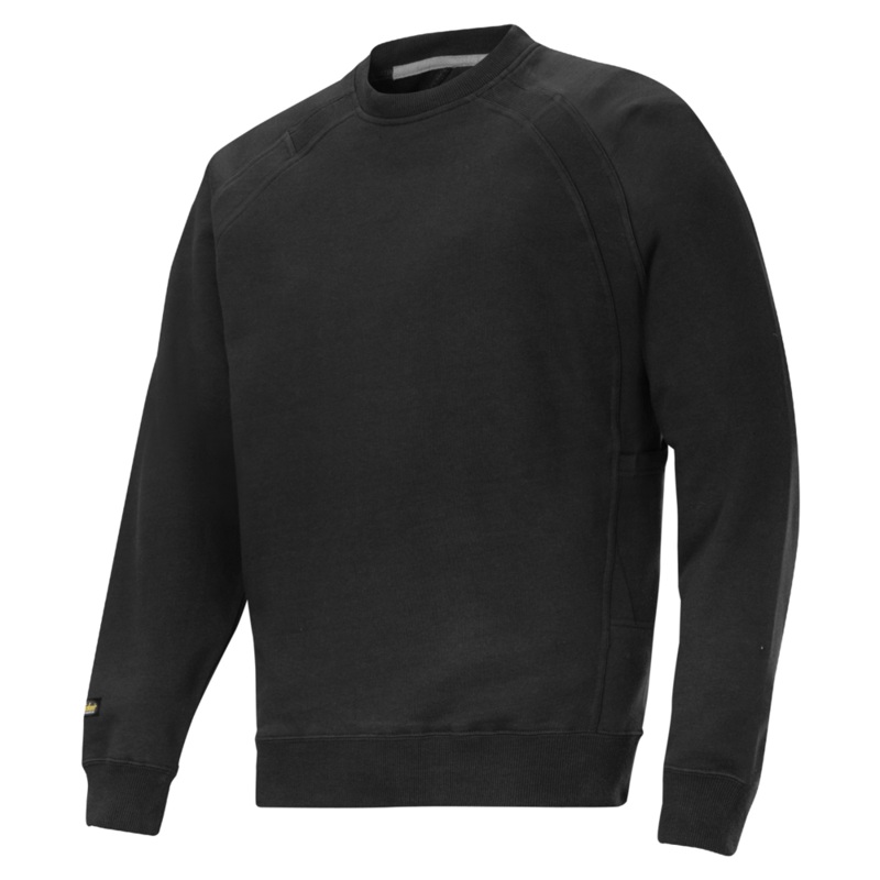 Snickers 2812 Crew Neck Work Sweatshirt With MultiPockets Various Colours Black 2XL