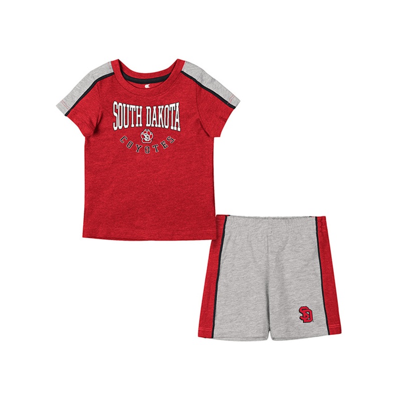 Colosseum Infant Boy’s Red Tee w/ Gray Shorts 0-3M
