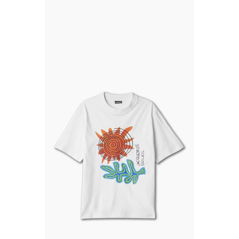 Jacquemus Le T-Shirt Soalheiro Print Arty Leaf White S