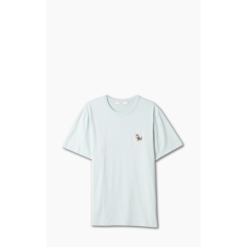 Maison Kitsun Dressed Fox Patch Classic T-Shirt Blue Haze S