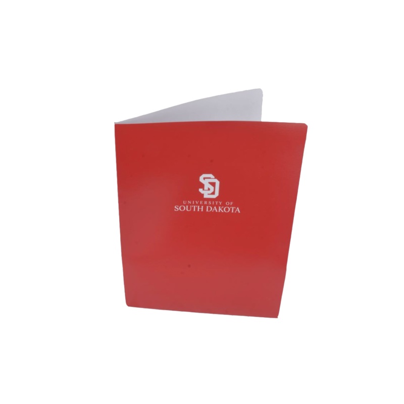 Red USD Folders with White Printed Logo