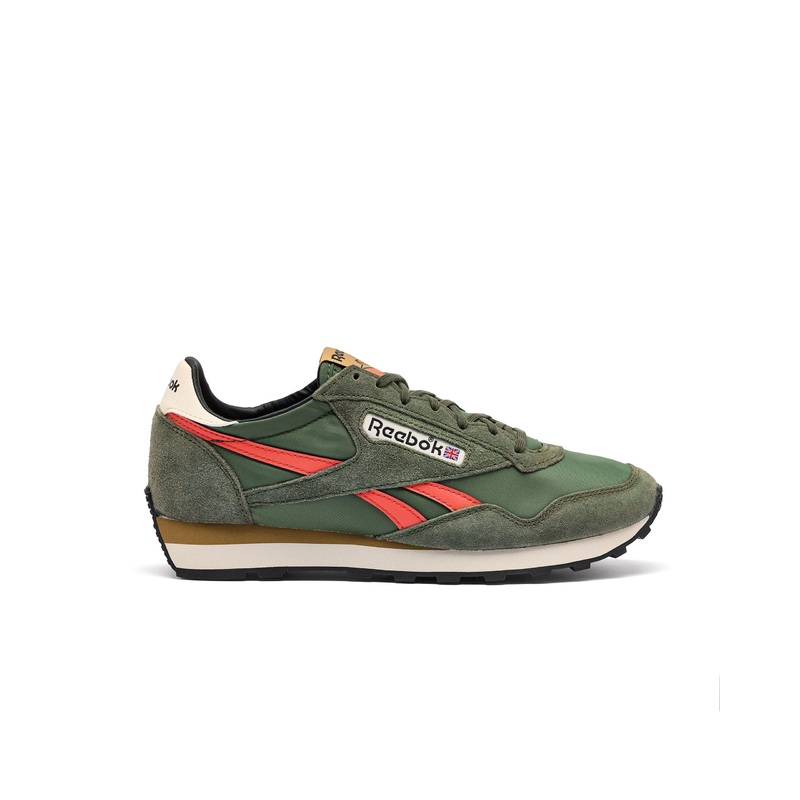 Reebok Aztec II Trainers Grit Green/Semi Orange Flare/Alabaster UK 7 Grit Green/Semi Orange Flare/Alabaster