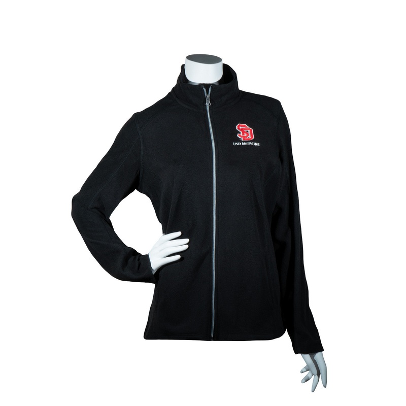 USD Medical School Women’s Black Full Zip Fleece SM