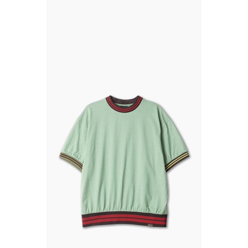 Jacquemus Le T-Shirt Joga Striped Rib Green S