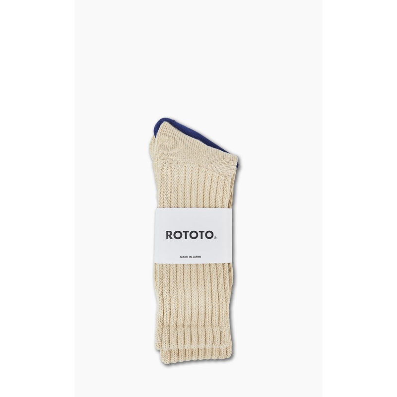 RoToTo R1334 Loose Pile Crew Socks Raw Beige M