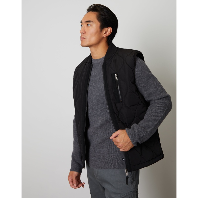 Black Onion Quilted Gilet Black S