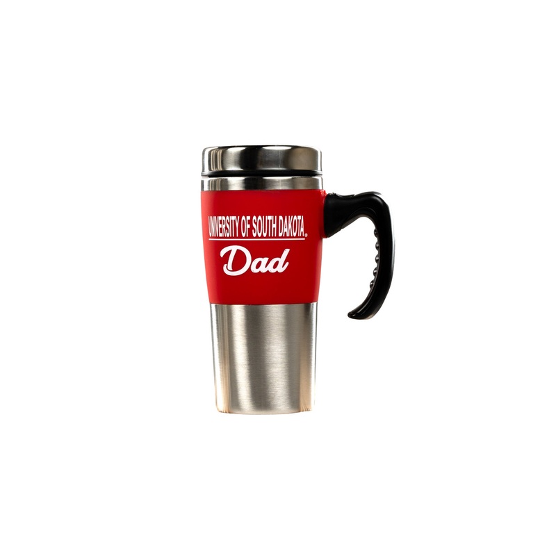 Red Satin Finish Tumbler with Handle USD Dad
