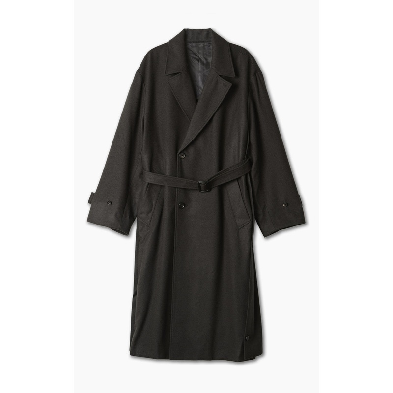 stein Oversized Layered Single Coat Shade Charcoal M