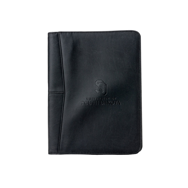 USD Black Padfolios with Zipper