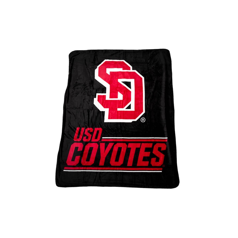 USD Double Sided Cloud Plush Red/Black Throw by Northwest Blankets