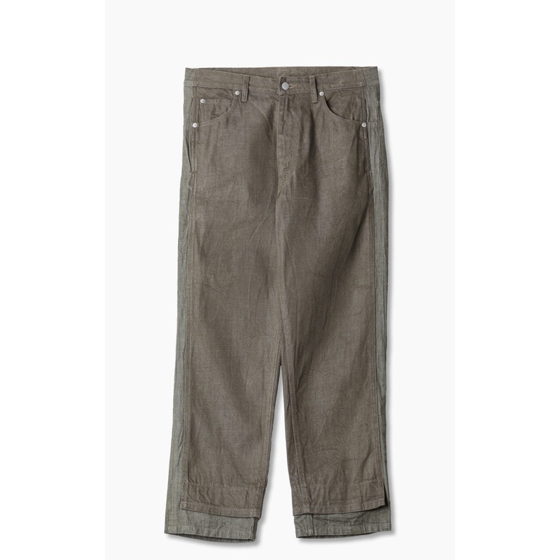 Yoke Connected 7 Pocket Straight Denim Trouser Olive Drab M