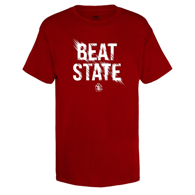 Youth Red Short Sleeve Beat State Tee SM