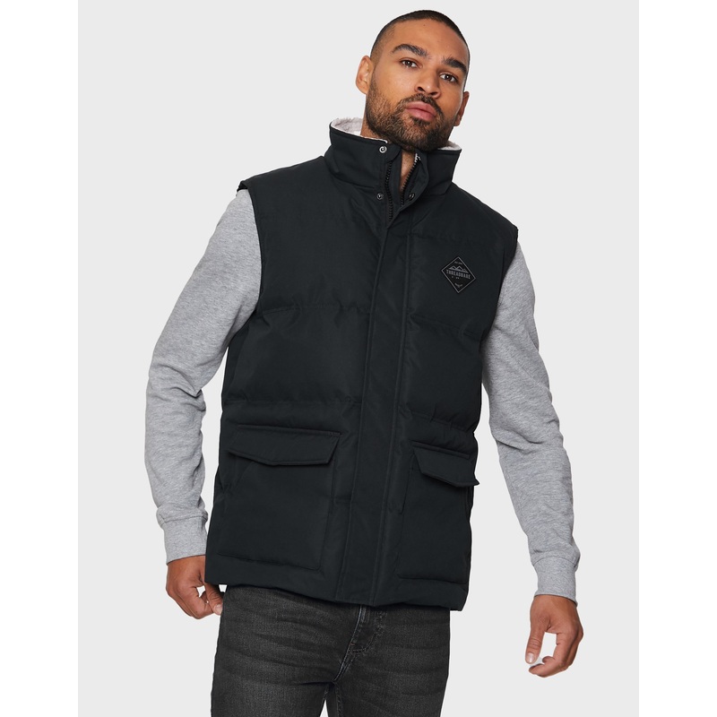 Black Padded Gilet Black S