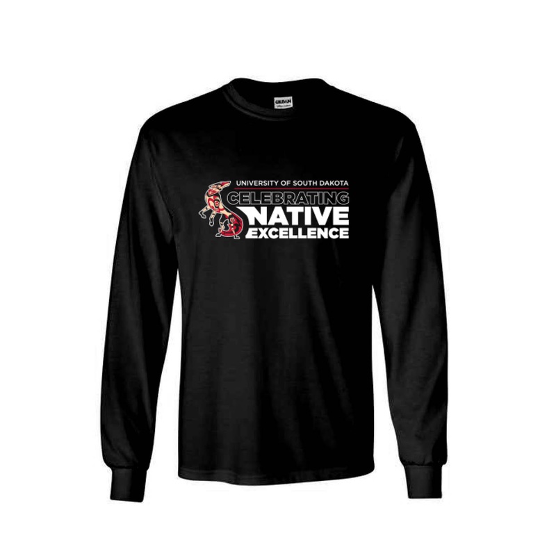 Celebrating Native American Excellence Black Long-Sleeve Tee SM