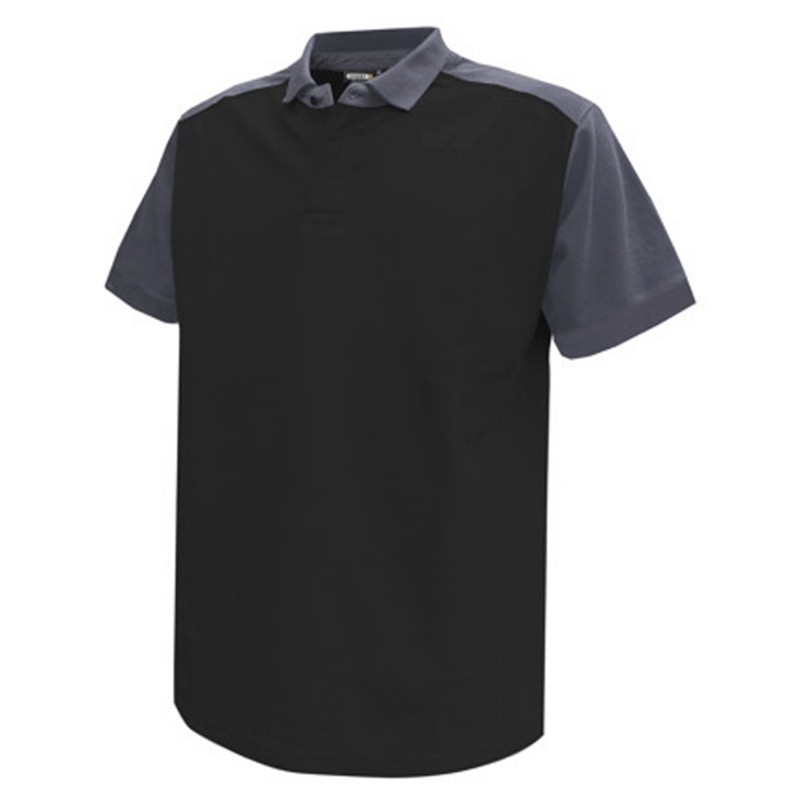 DASSY Cesar 710004 Two Tone Polo Work Shirt Various Colours BLACK/CEMENT GREY 2XL,