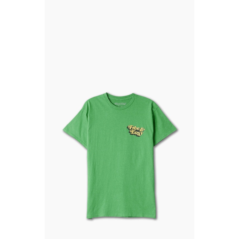 Free & Easy Be Happy LA S/S Tee Green S