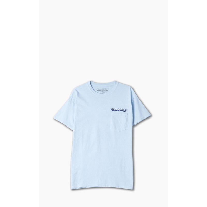 Free & Easy Dont Trip Drop Shadow S/S Tee Blue S