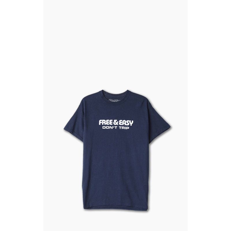 Free & Easy Yin Yang Faces S/S Tee Navy S