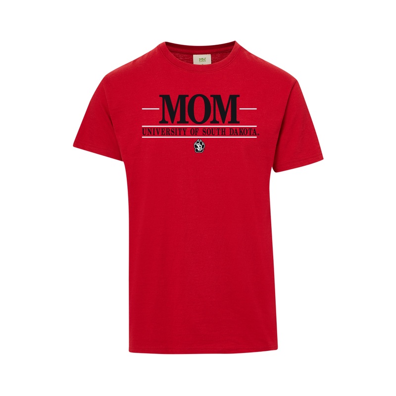 MV USD Mom Bar Logo SD Paw Red Tee SM