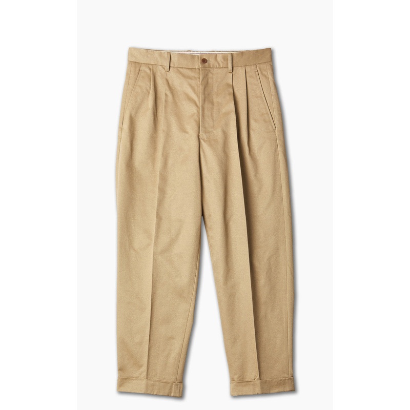 Scye San Joaquin Chino 2Pleated Tapered Pants Beige 36