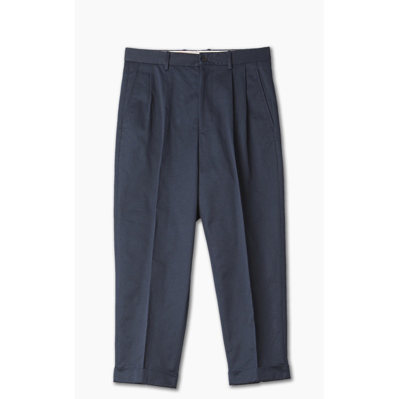Scye San Joaquin Chino 2Pleated Tapered Pants Navy 36