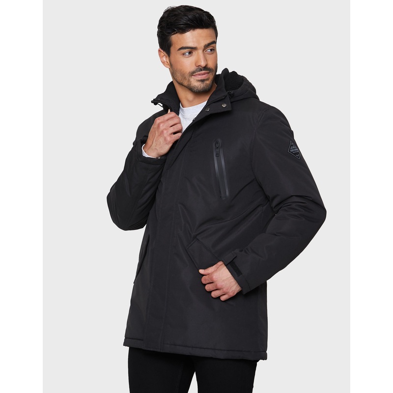Black Padded Coat Black S