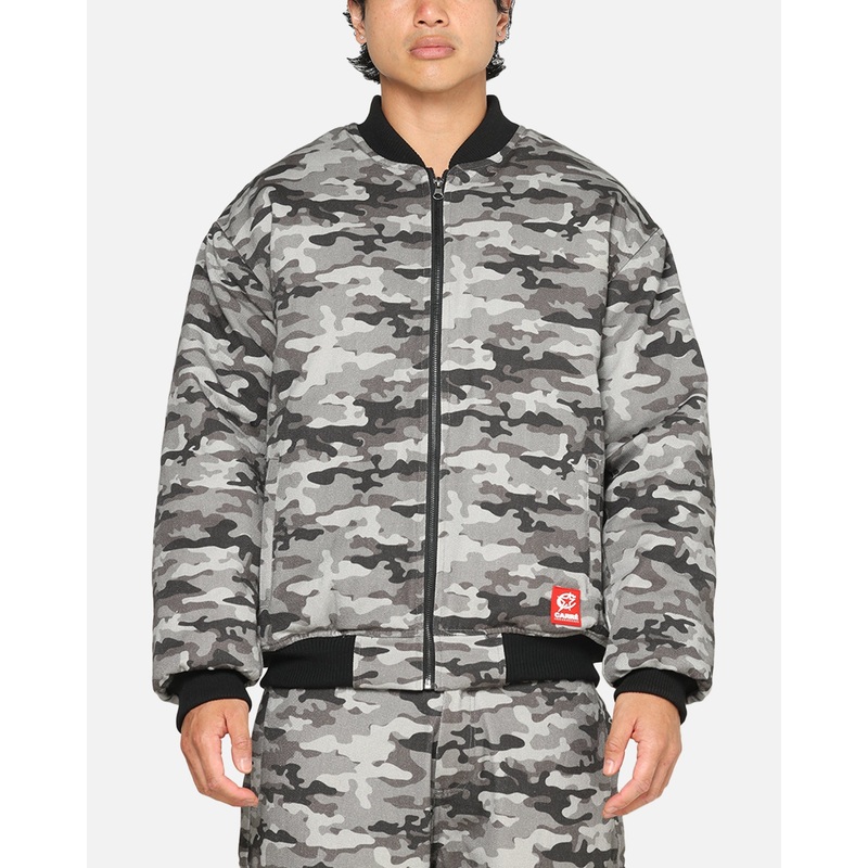 Carre Camo Bomber Jacket Black Camo XS