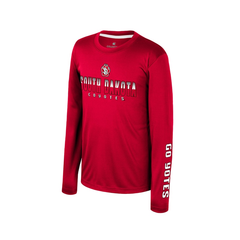 Colosseum Youth Boys Pullover Red Poly Long Sleeve Tee XS