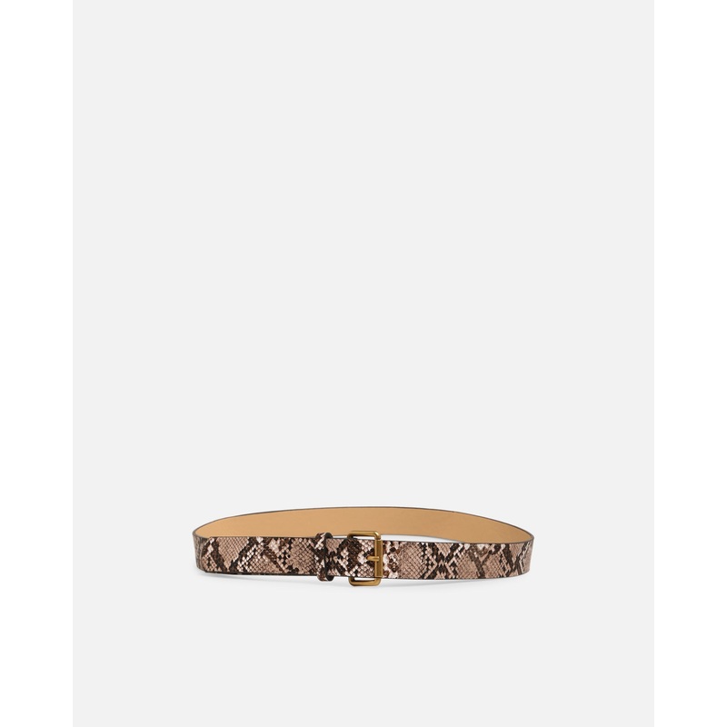 Saint Morta Snakeskin Belt Brown S