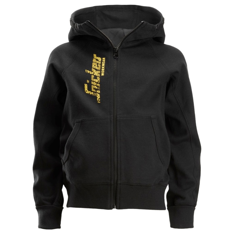 Snickers 7508 Junior Logo Full Zip Hoodie Various Colours Black Size 110/116 (4-6 Years)