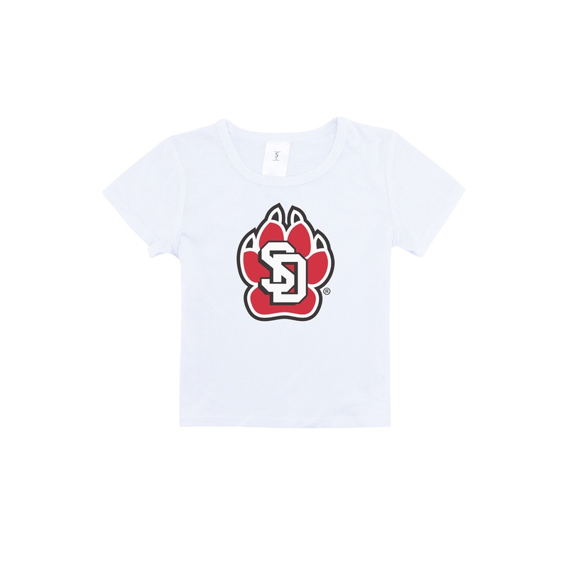 Zoozatz Youth Girl’s White Tee with SD Paw SM