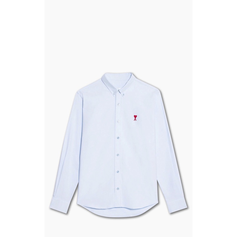 AMI Paris Button-Down Shirt ADC Sky Blue 39