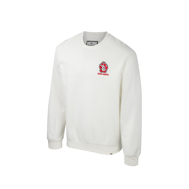 Colosseum Men’s Cotton White Sweater Crew SM