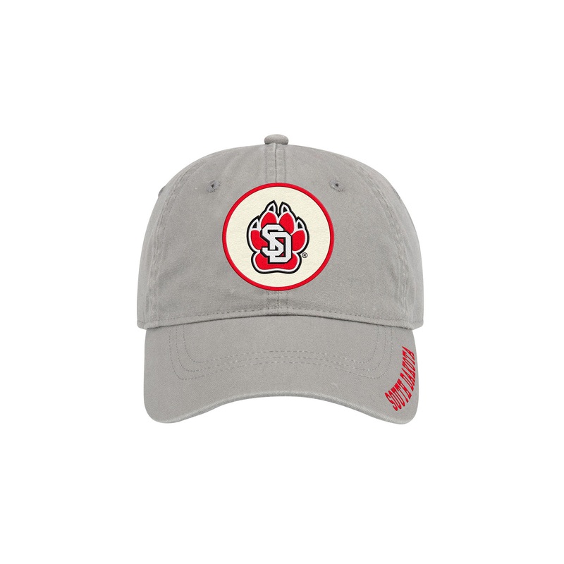 Colosseum Unisex Gray Washed Canvas Hat with Embroidered Patch