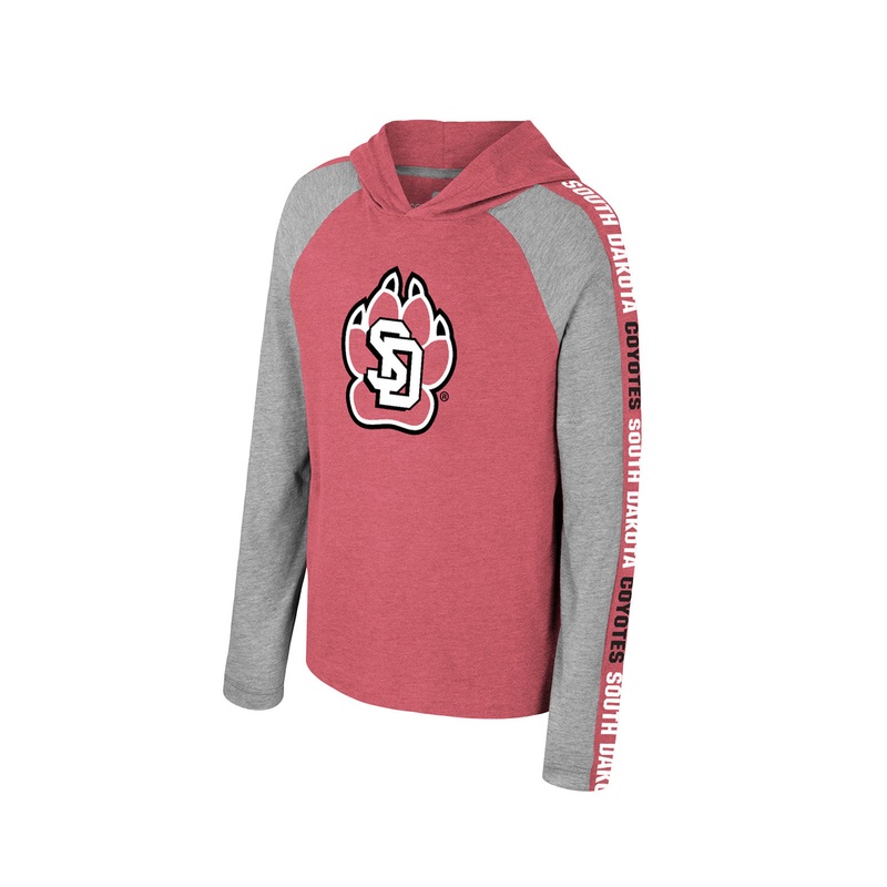 Colosseum Youth Boys Pullover Red Cotton Blend Hooded Tee XS