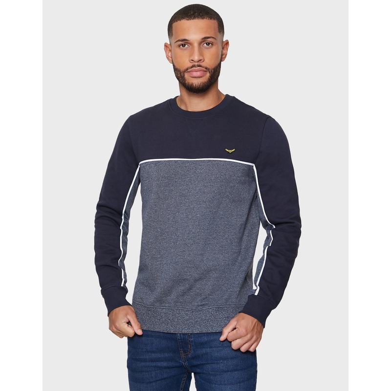 Navy Grindle Colourblock Jumper Navy Grindle S