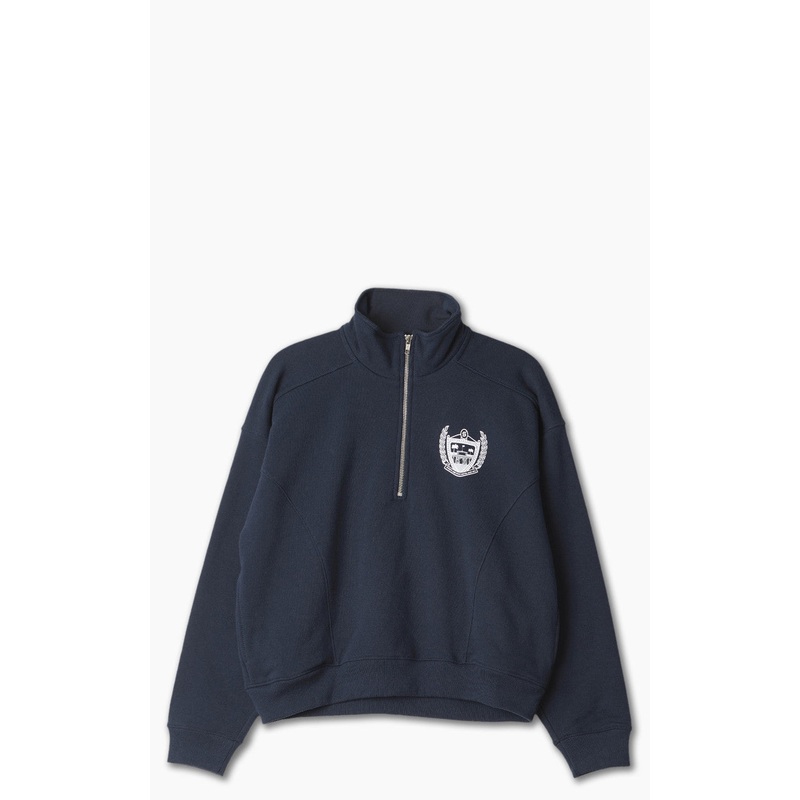 Sporty & Rich Beverly Hills Quarter Zip Navy XS