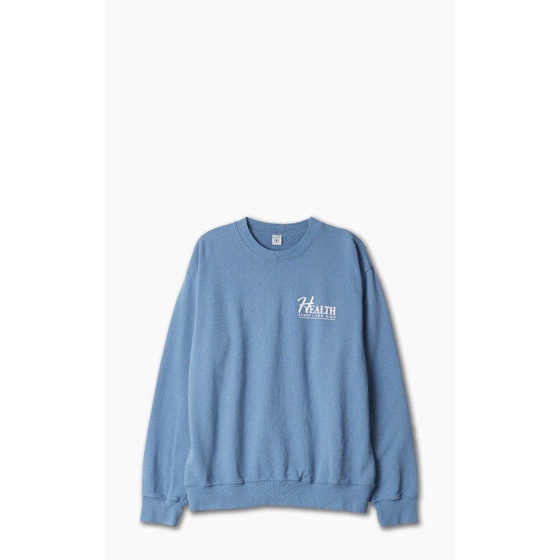 Sporty & Rich Big H Crewneck Steel Blue XS