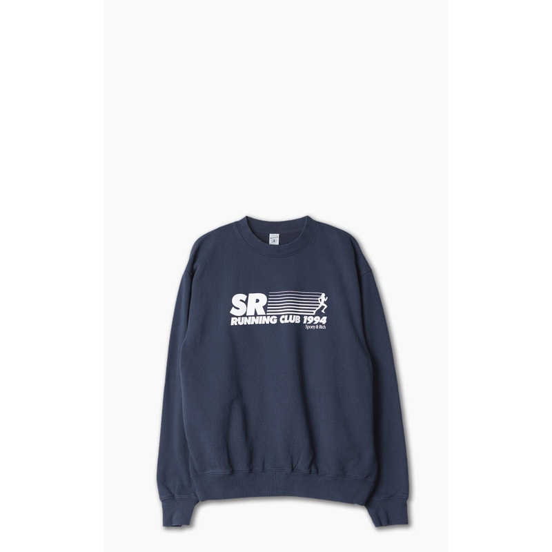 Sporty & Rich SR Running Club Crewneck Navy XS