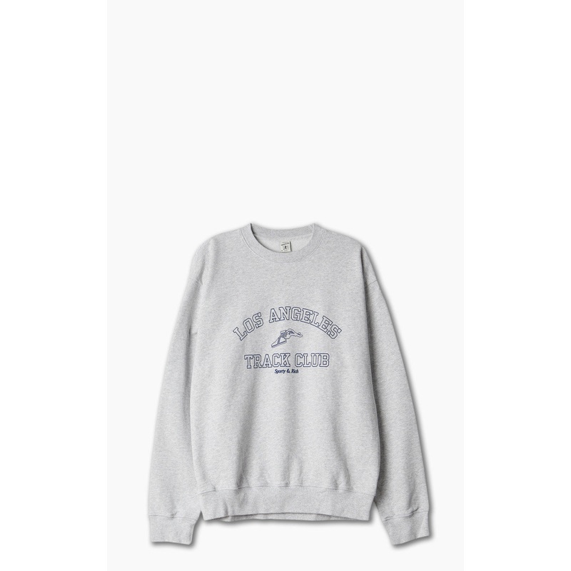 Sporty & Rich Track Club Crewneck Heather Gray XS