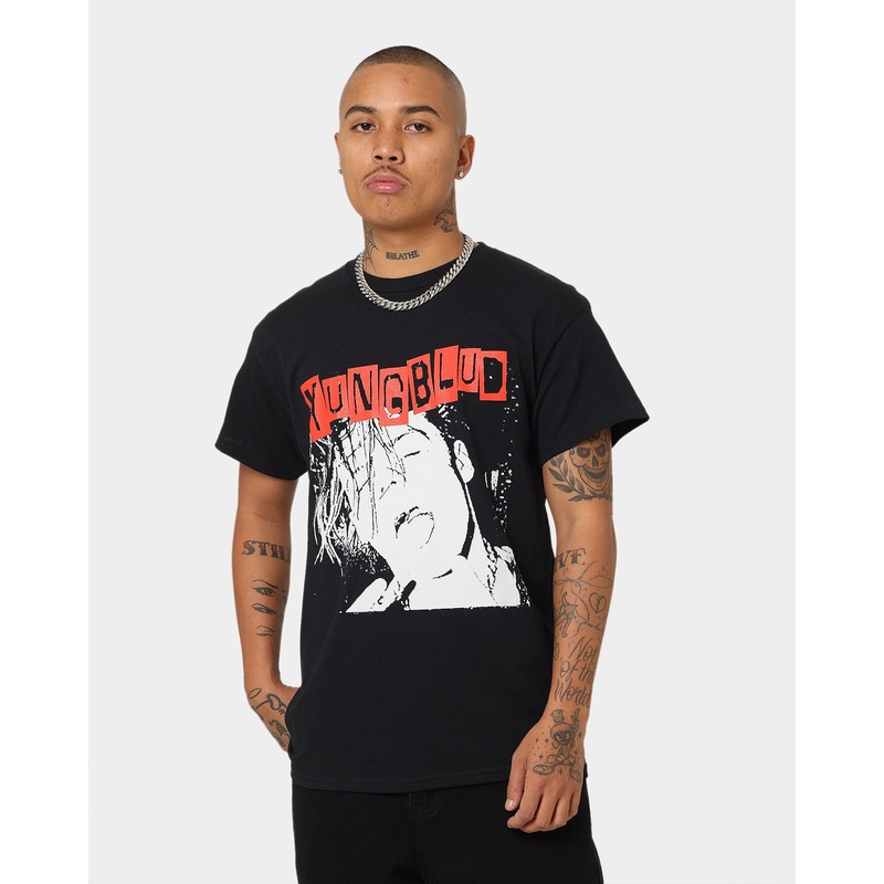YUNGBLUD Universal Music X YUNGBLUD Stencil Photo T-Shirt Black S