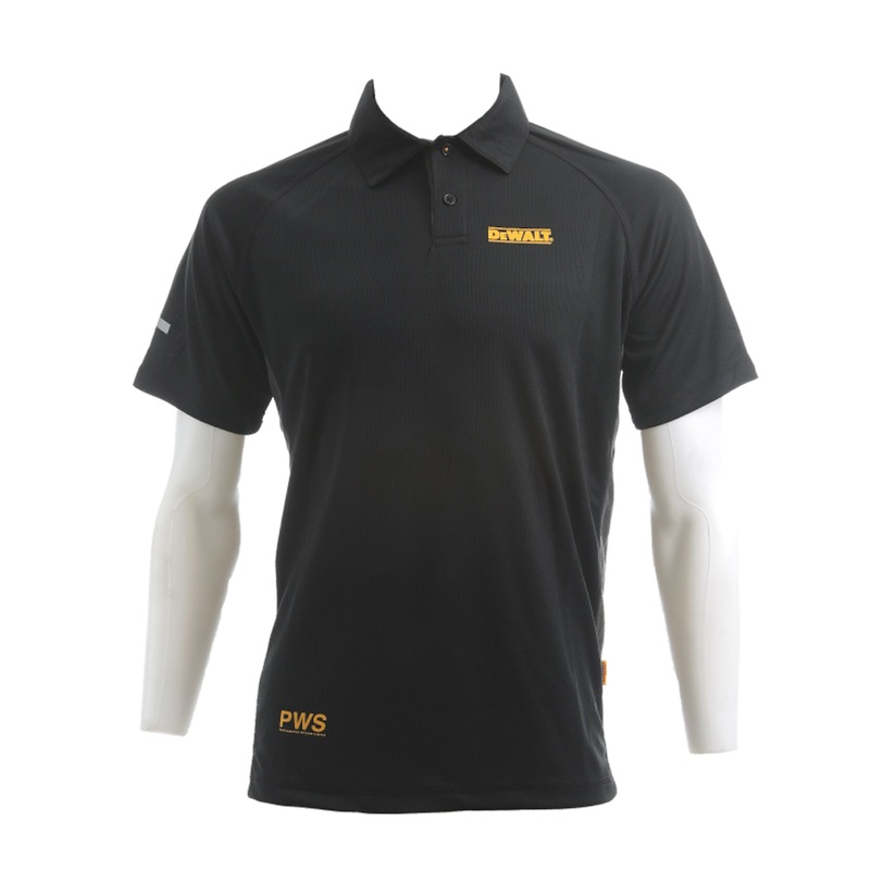 Dewalt Rutland Performance Wicking Polo Shirt Black / Grey 2XL