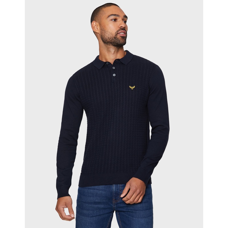 Navy Polo Neck Jumper Navy S