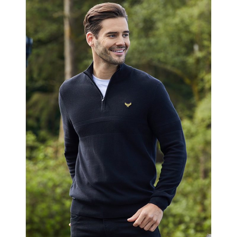 Black Quarter Zip Jumper Black S