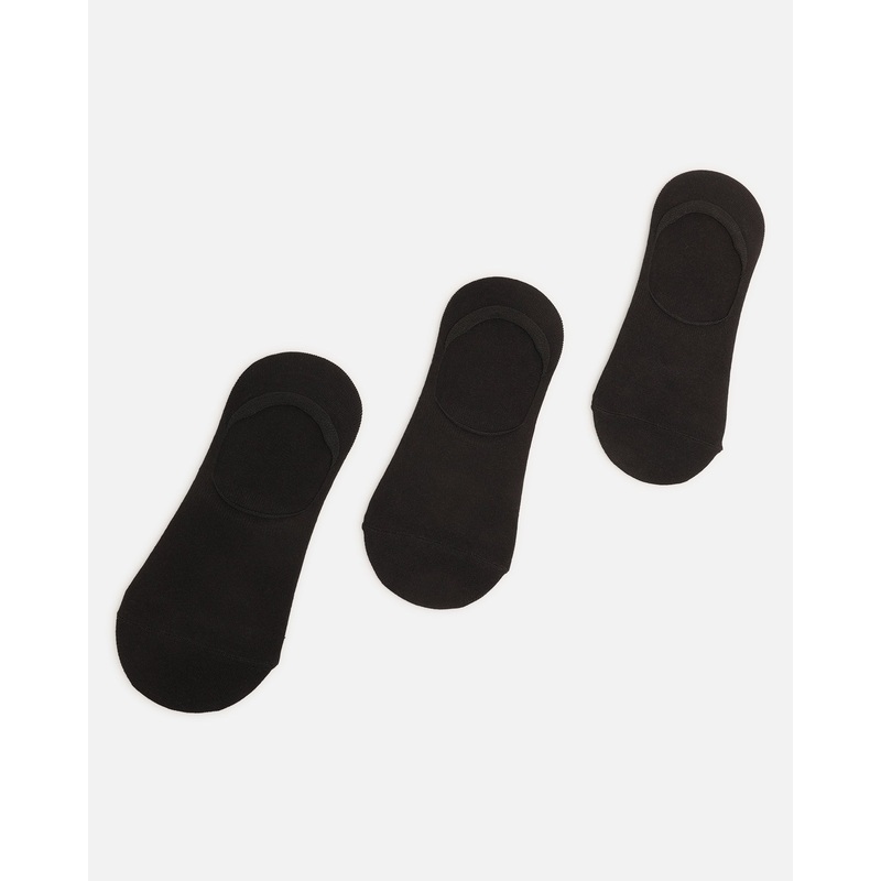 American Thrift Classic No Show Socks 3 Pack Black 10-12